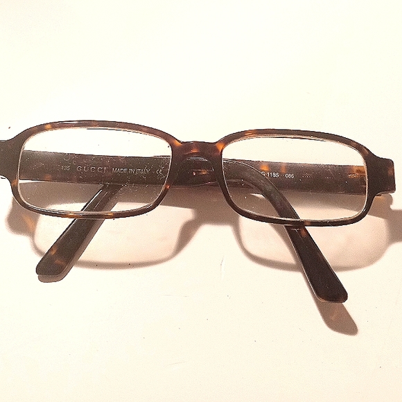 Vintage GUCCI Women's Rectangle Eyeglasses Frames Tortoise - Picture 2 of 8